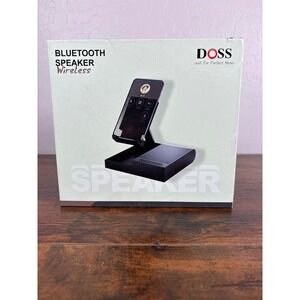 DOSS FreeTalk Bluetooth Wireless Speaker with Phone Stand Black 8W V5.3 NEW